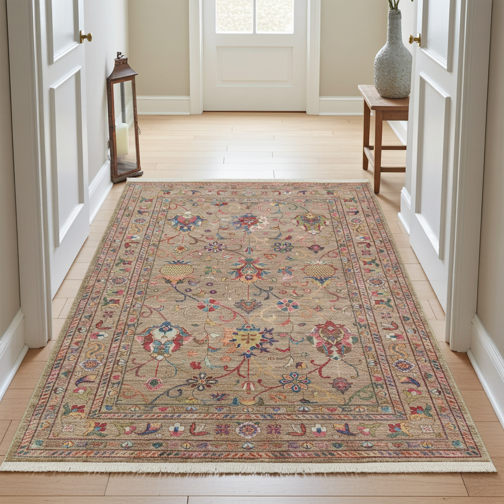 Afghan Chobi Beige Fawn Rug
