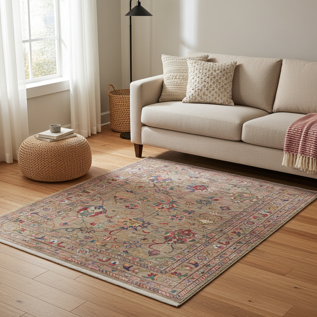 Afghan Chobi Beige Fawn Rug