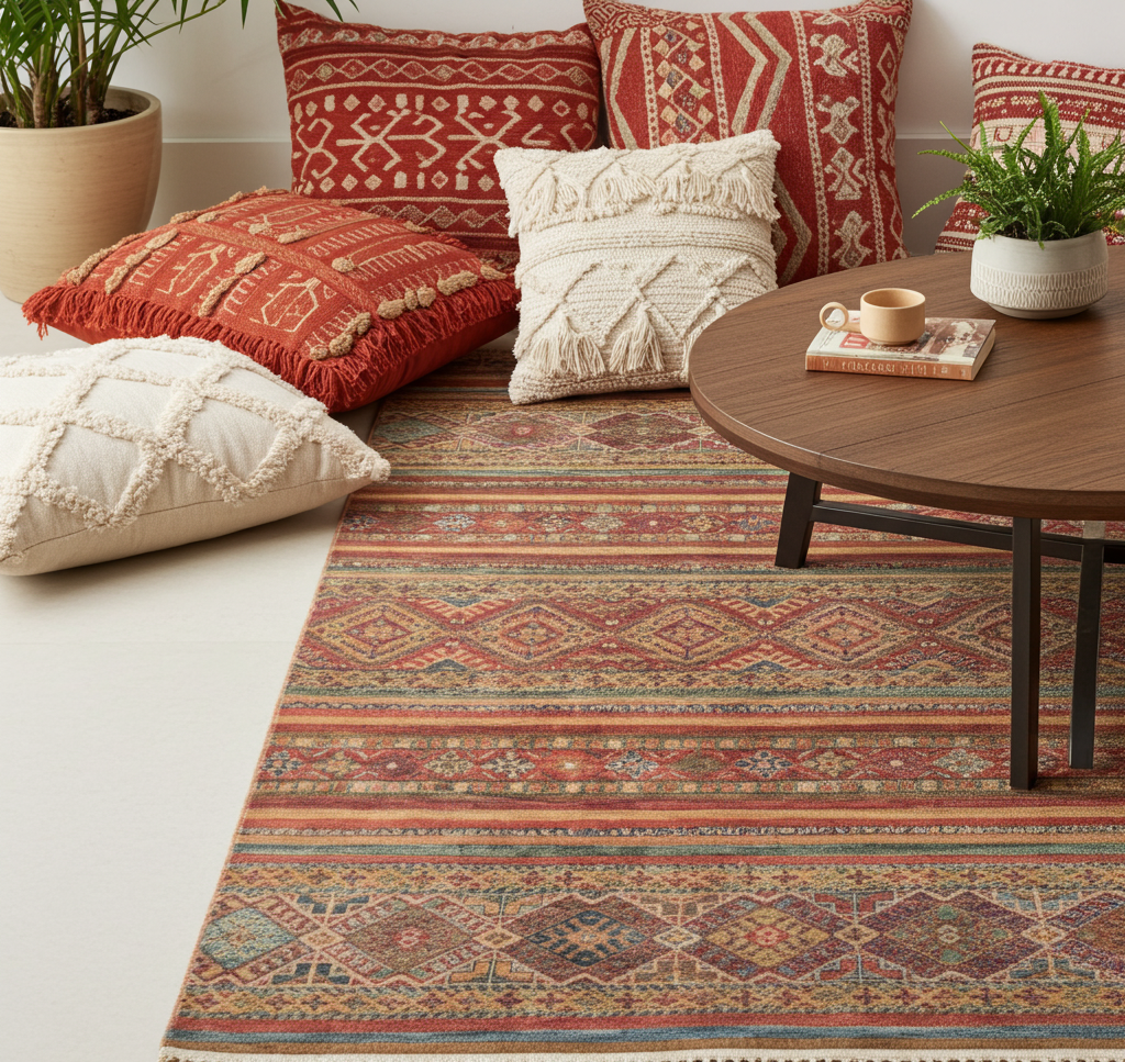 Afghan Multicolour Khurjin Chobi Rug