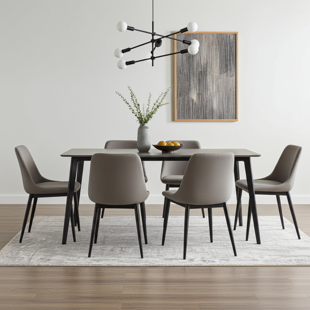 Loren Grey and Cream Distressed Abstract Rug