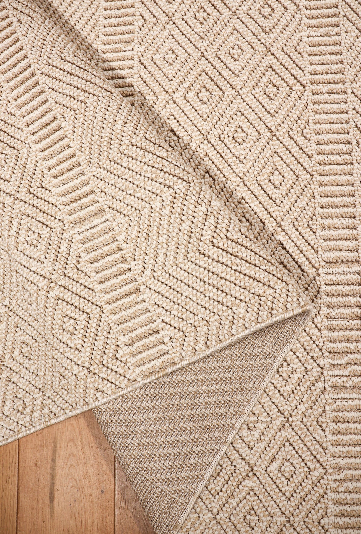 NOVA Cream Beige and Natural Flatweave Rug