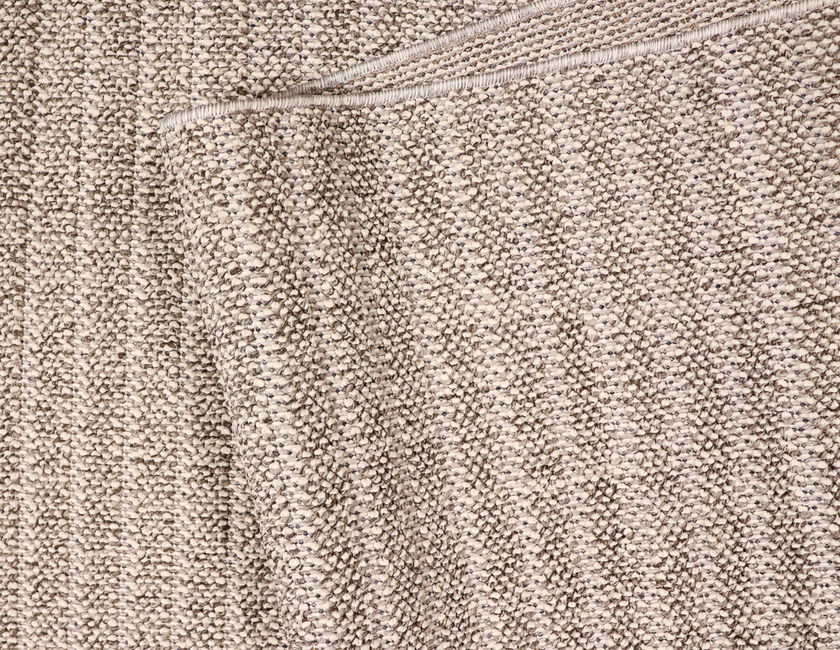 NOVA Grey and Cream Lines Flatweave Rug