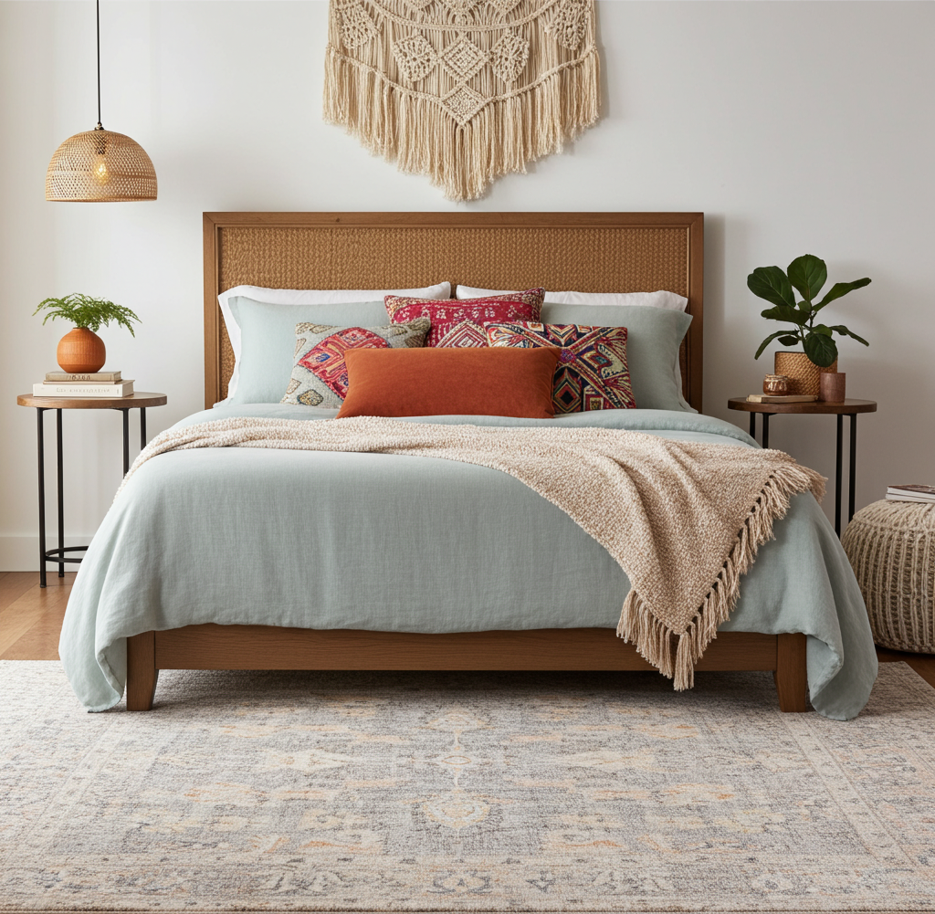 Washable Venice Peach Beige and Mindi Grey Distressed Traditional Rug