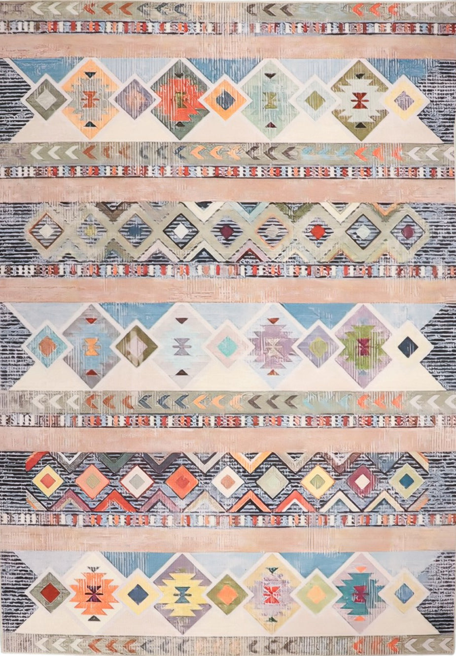 Mystique Multi Colour Tribal Kids Rug