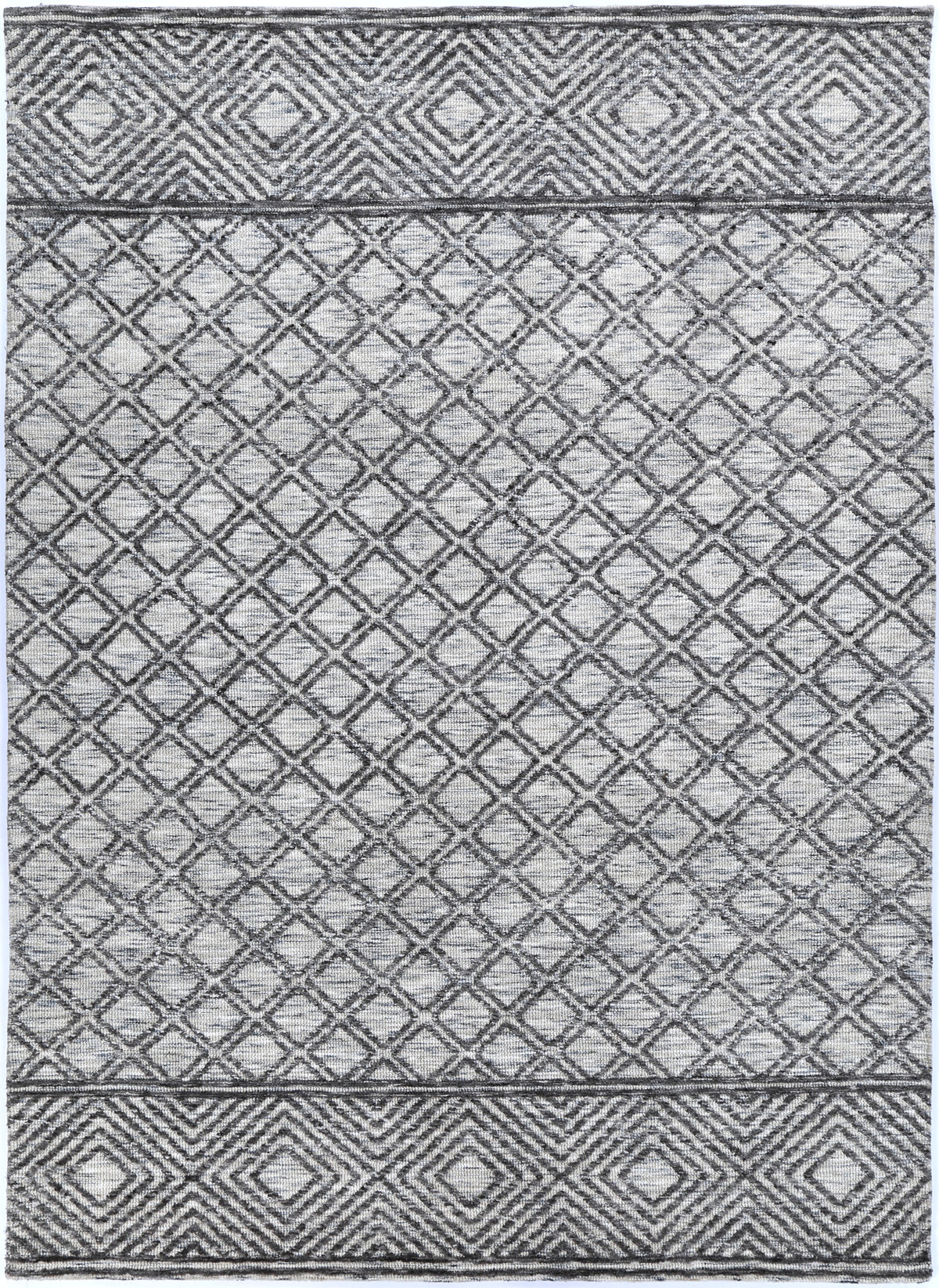 Amritsar Ajnala Charcoal &amp; Beige Cotton Blend Rug