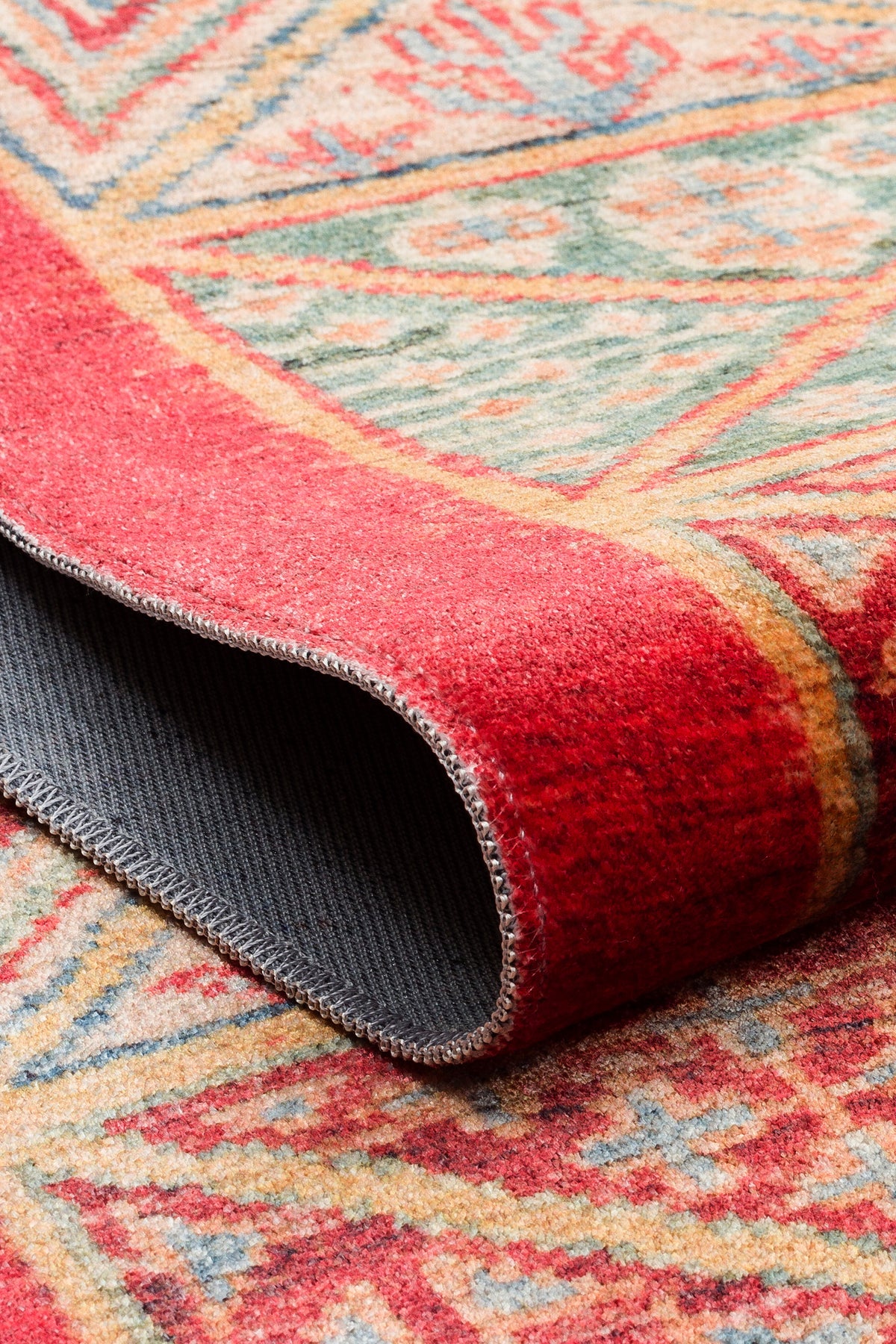 Afghan Multicolour Khurjin Chobi Rug with Border