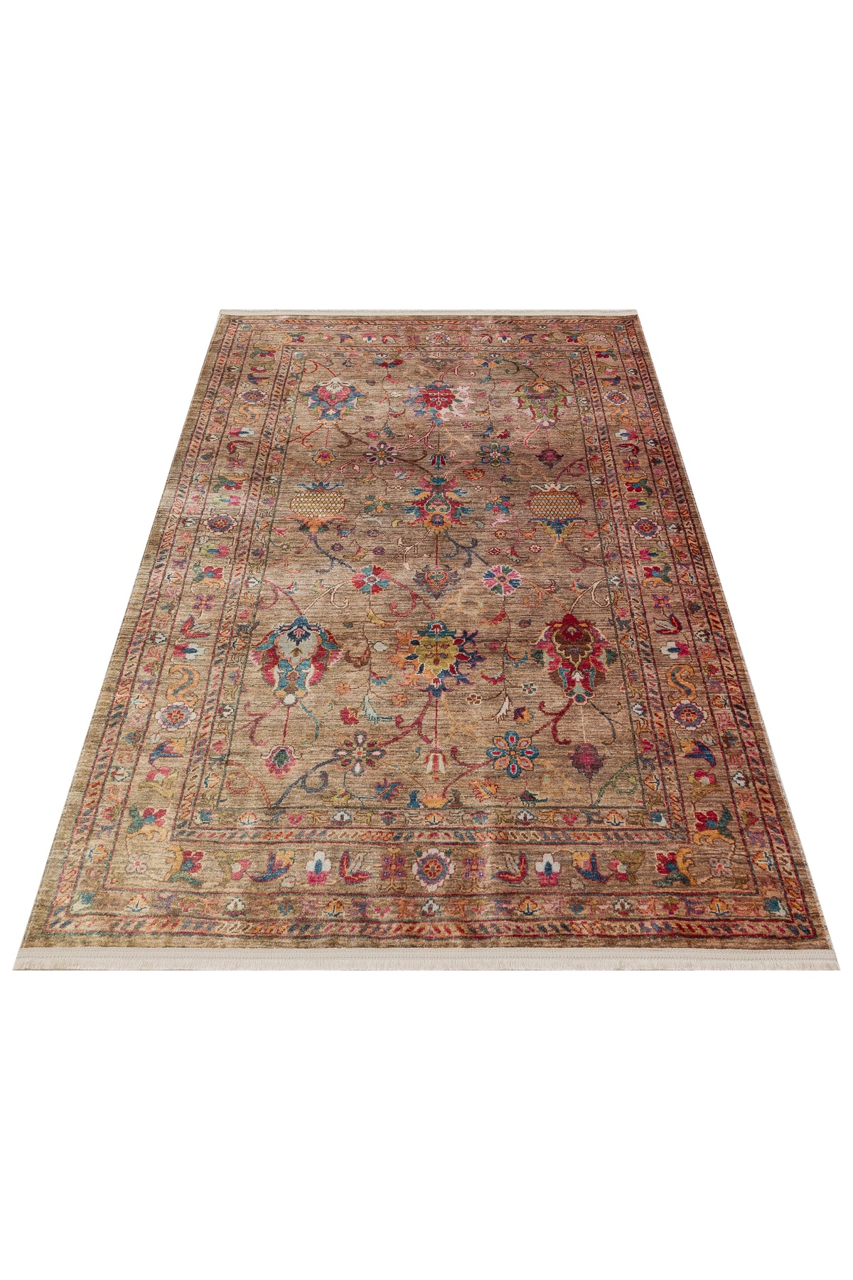 Afghan Chobi Beige Fawn Rug