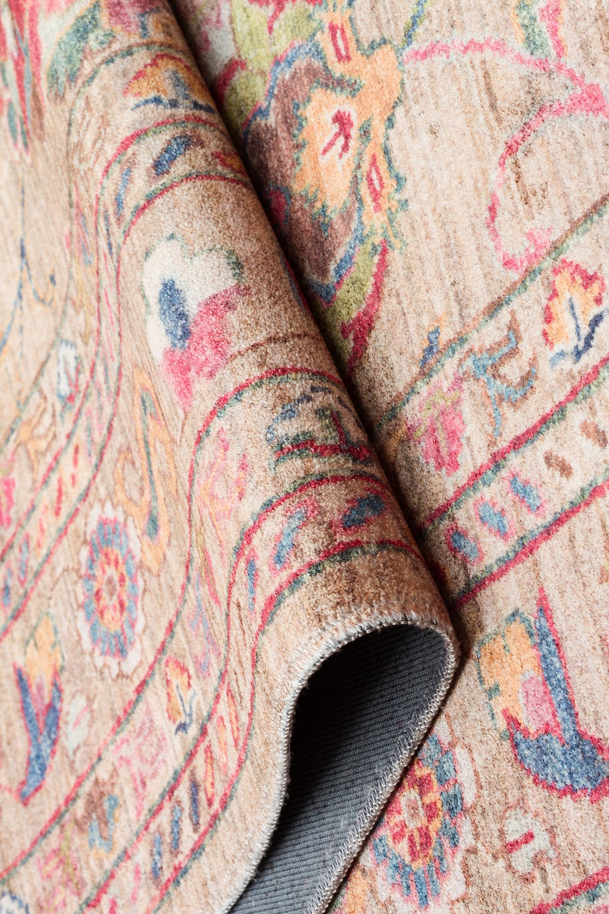 Afghan Chobi Beige Fawn Rug