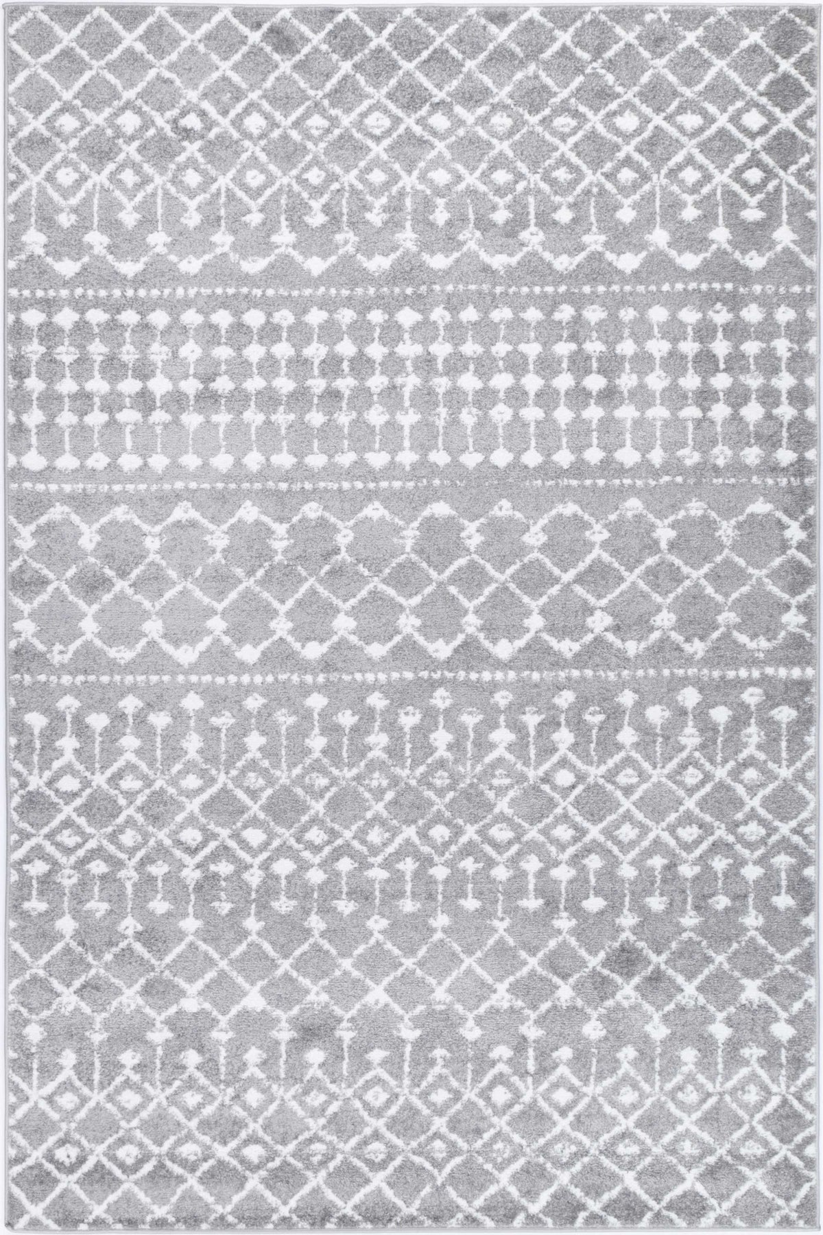 Bergen Repeats Grey and White Rug