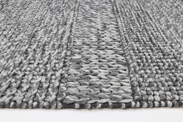 Harlow Grace Charcoal Wool Blend Rug - FLOOR DEKOR