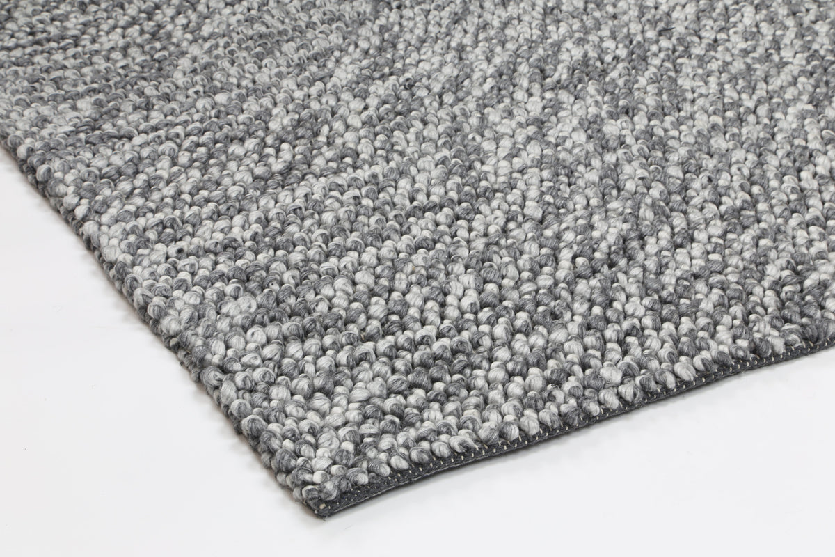 Harlow Loopy Charcoal Wool Blend Rug