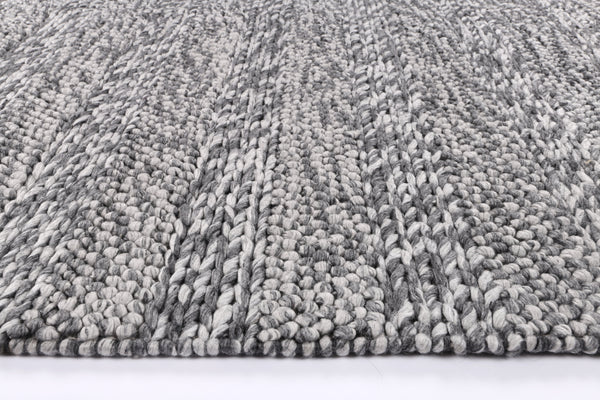Harlow Ringlets Charcoal Wool Blend Rug - FLOOR DEKOR