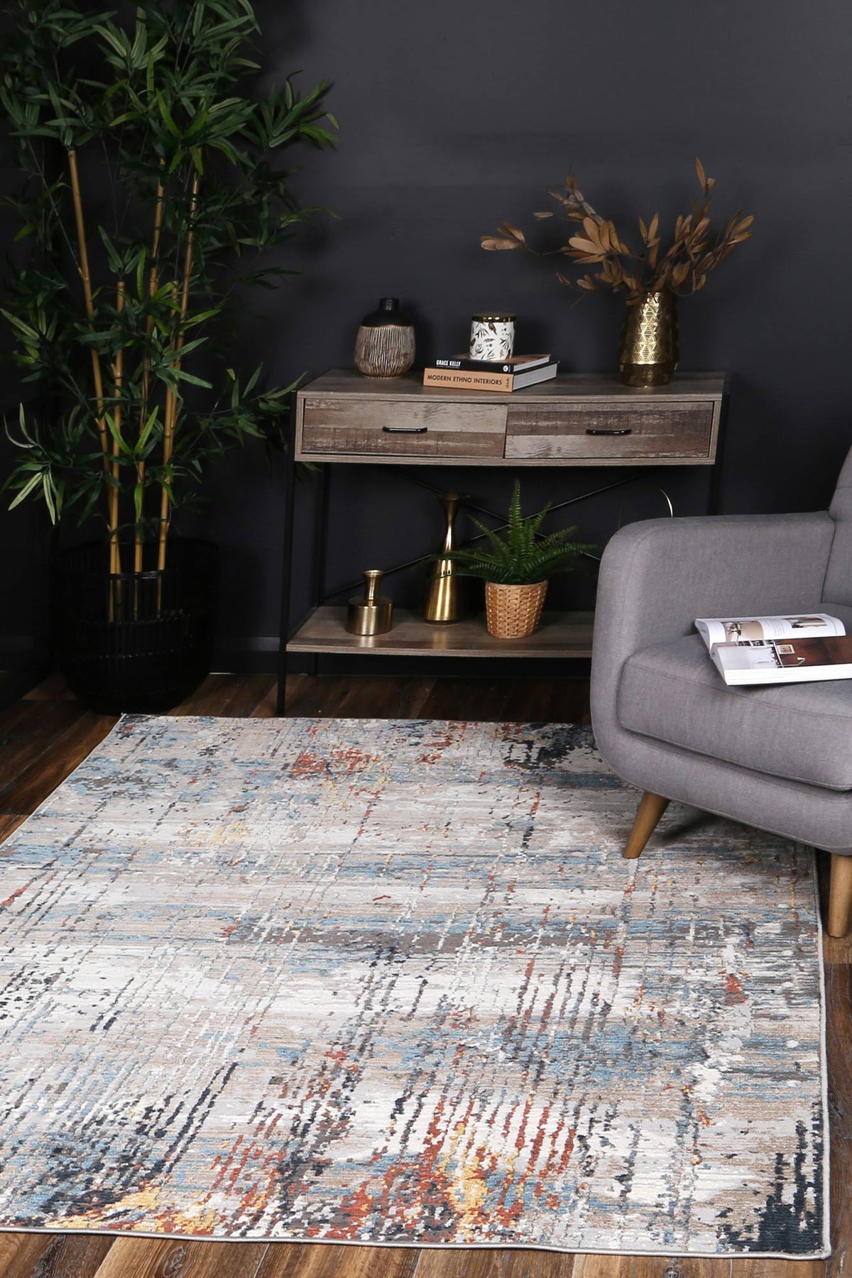 Havana Alquizar Abstract Beige &amp; Grey Rug