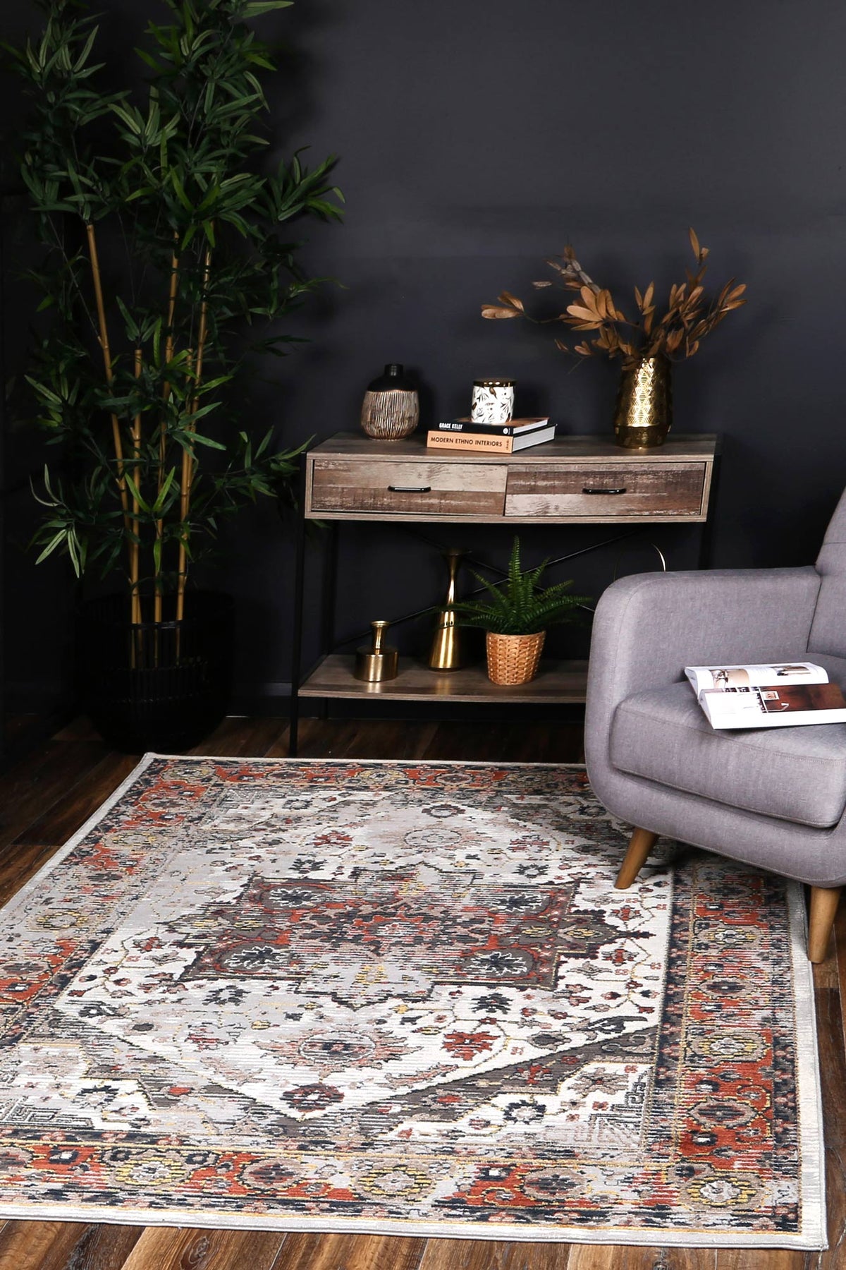 Havana Nazareno Transitional Grey &amp; Beige Rug