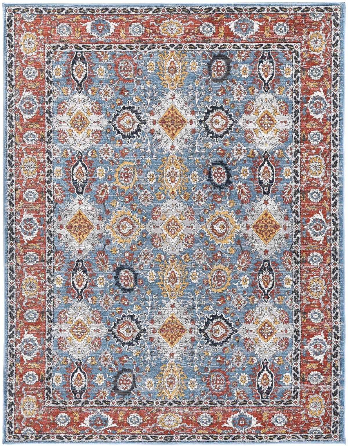 Havana Papian Transitional Charcoal &amp; Blue Rug