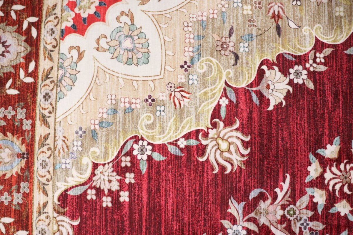 SilkSweep Red &amp; Cream Oriental Persian Traditional Rug