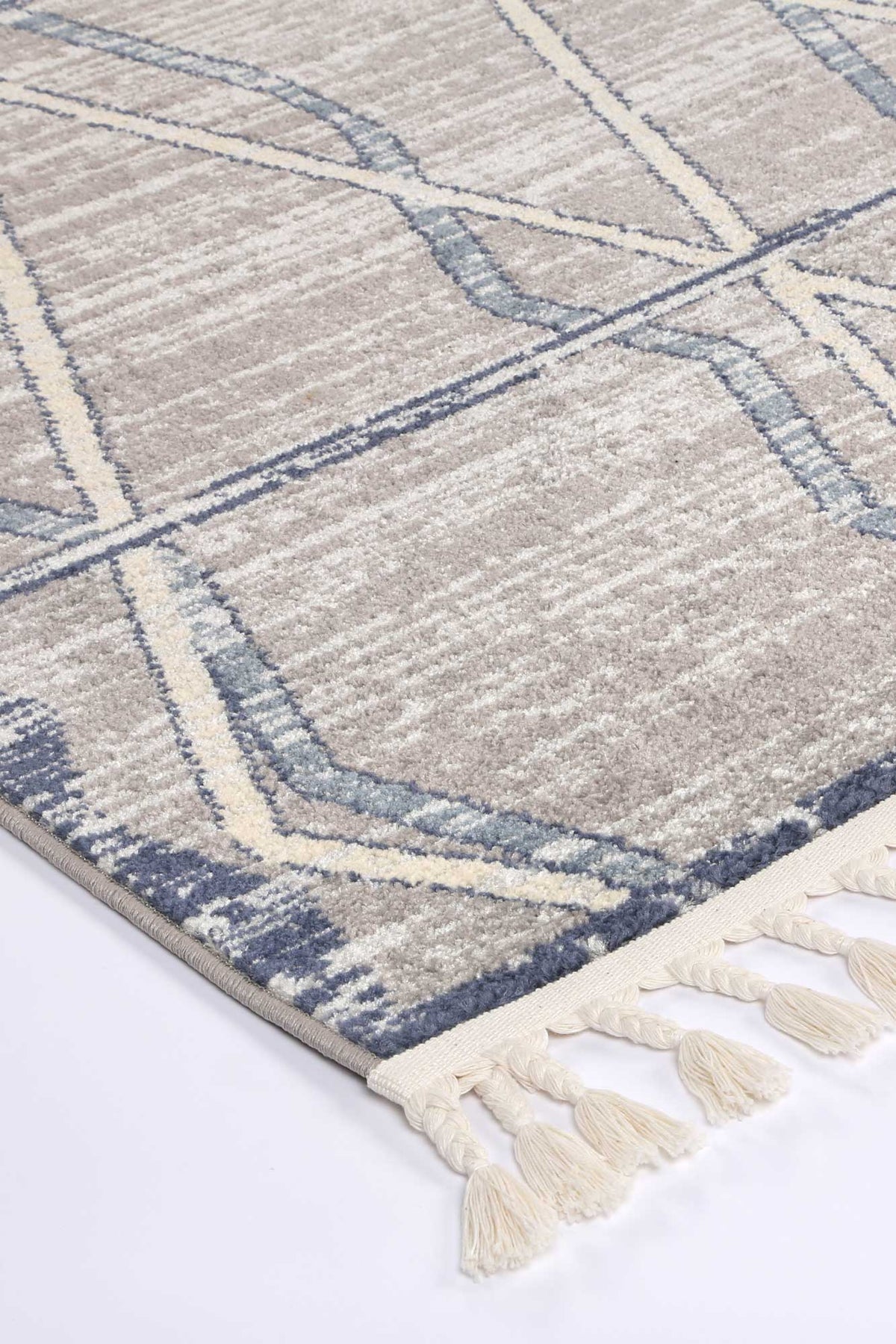 Inca Tupzia Blue &amp; Grey Contemporary Rug