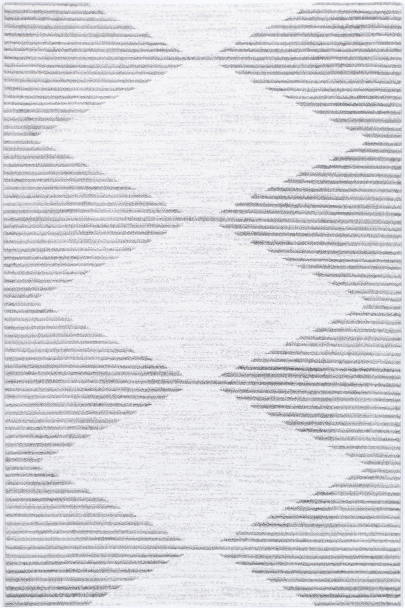 Silver Diamond Pattern Rug Kimberley Diamond Silver Contemporary Rug - FLOOR DEKOR