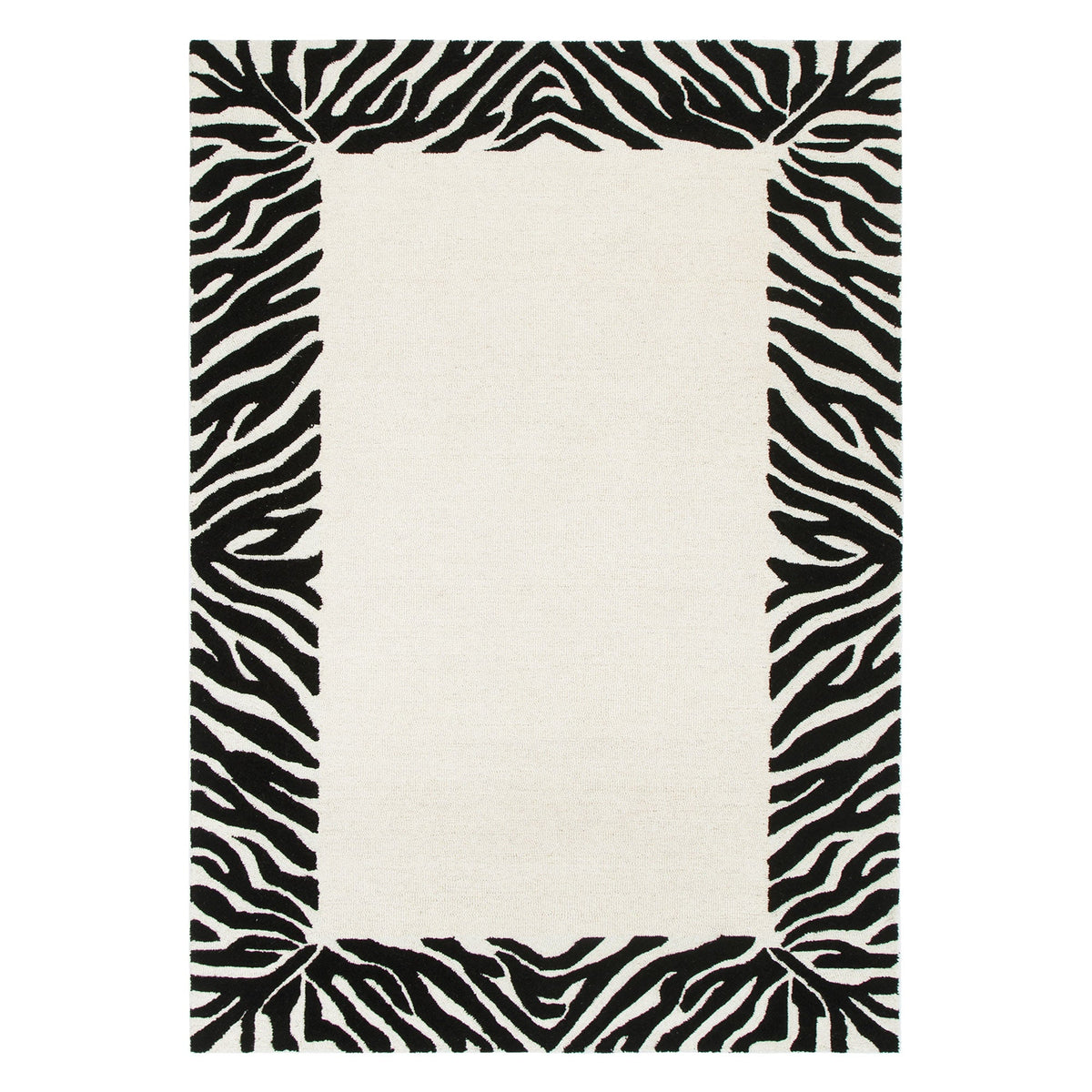 Les Nomades Zanzibar Black &amp; White Wool Rug