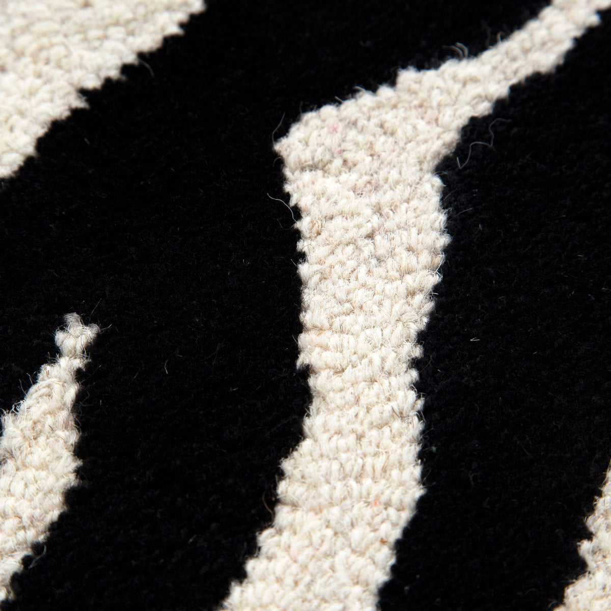 Les Nomades Zanzibar Black &amp; White Wool Rug