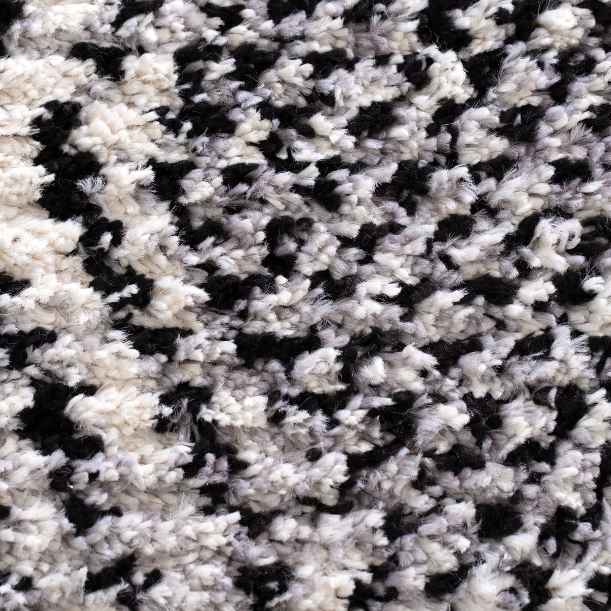 Mansour Harlequin Black &amp; White Geometric Rug