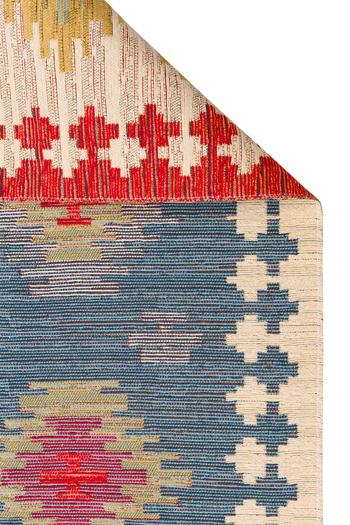 Reversible Multicolour Afghan Boho Kilim Rug
