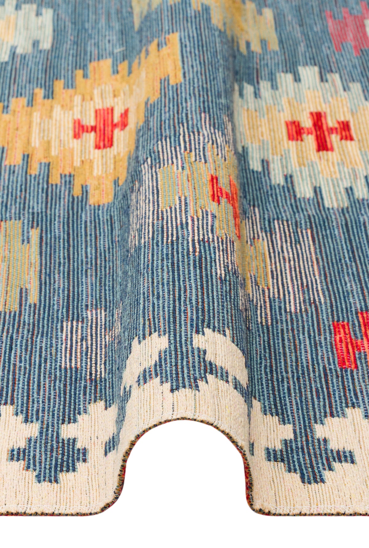 Reversible Multicolour Afghan Boho Kilim Rug
