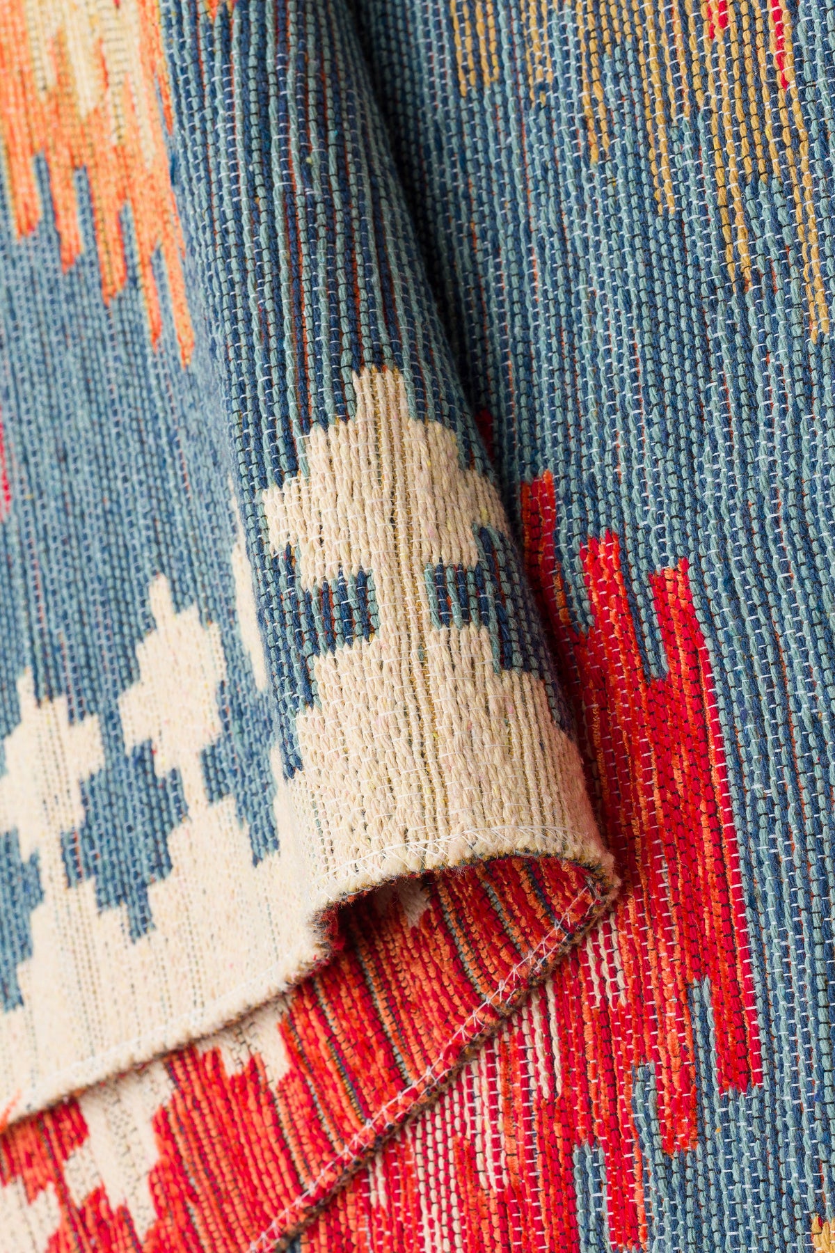 Reversible Multicolour Afghan Boho Kilim Rug