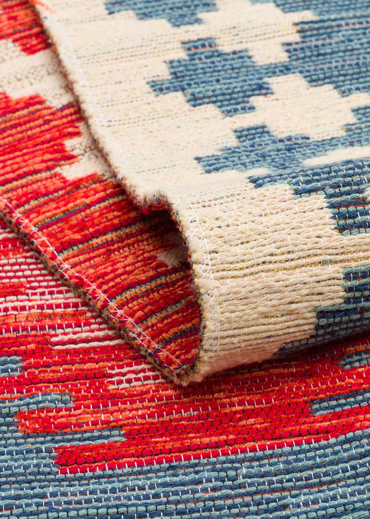 Reversible Multicolour Afghan Boho Kilim Rug