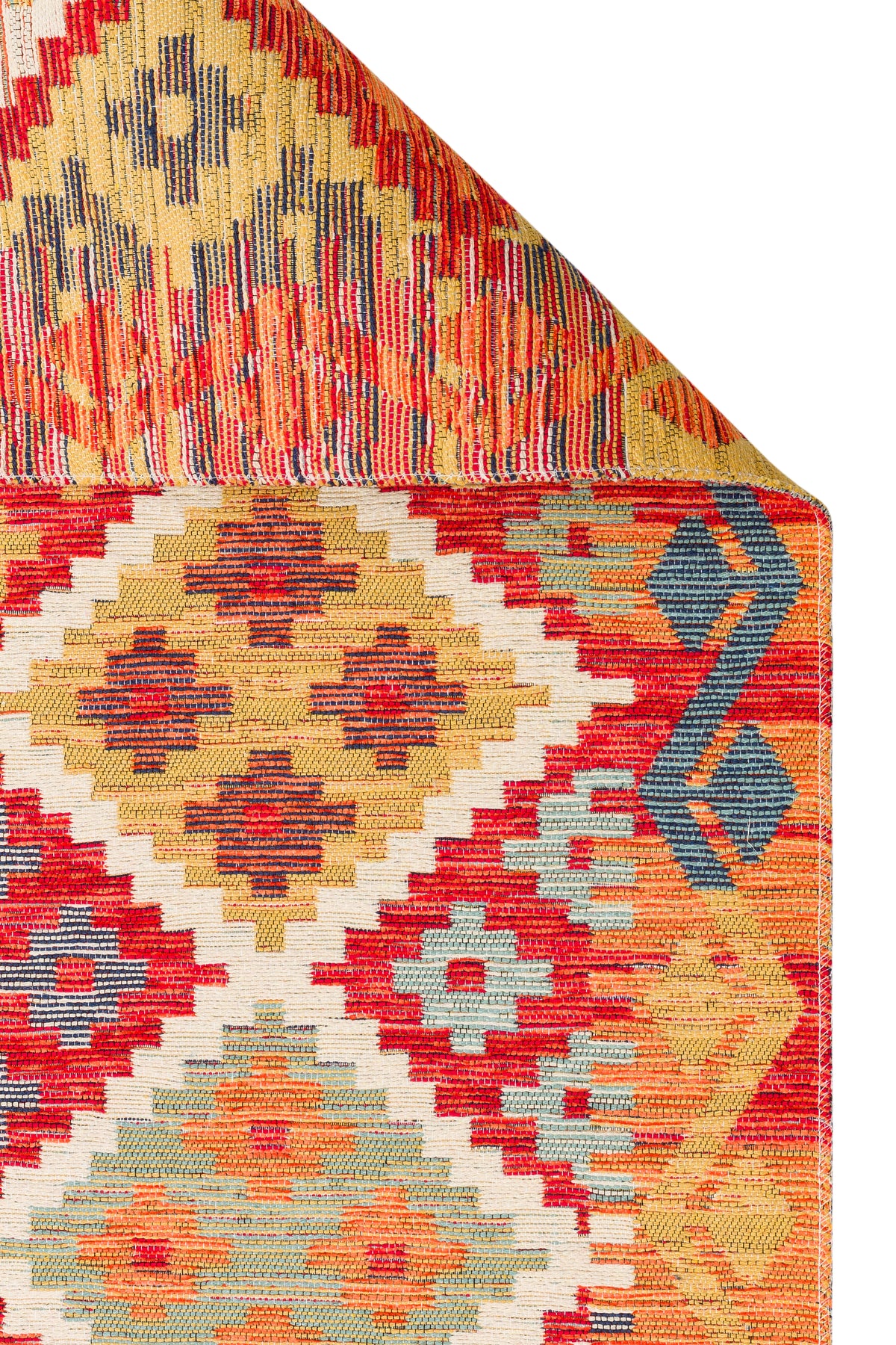Reversible Multicolour Afghan Boho Kilim Rug