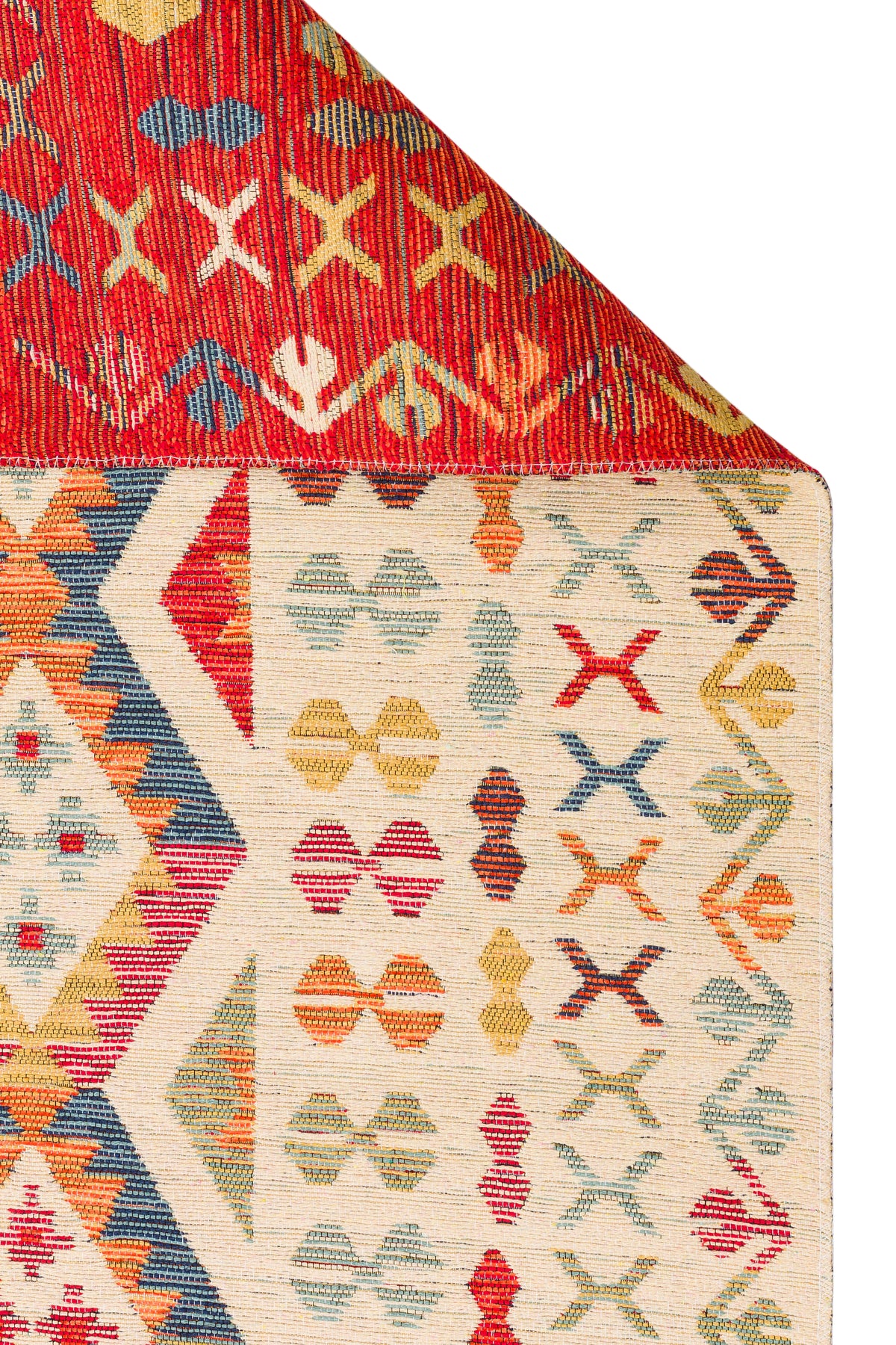 Reversible Multicolour Afghan Boho Kilim Rug