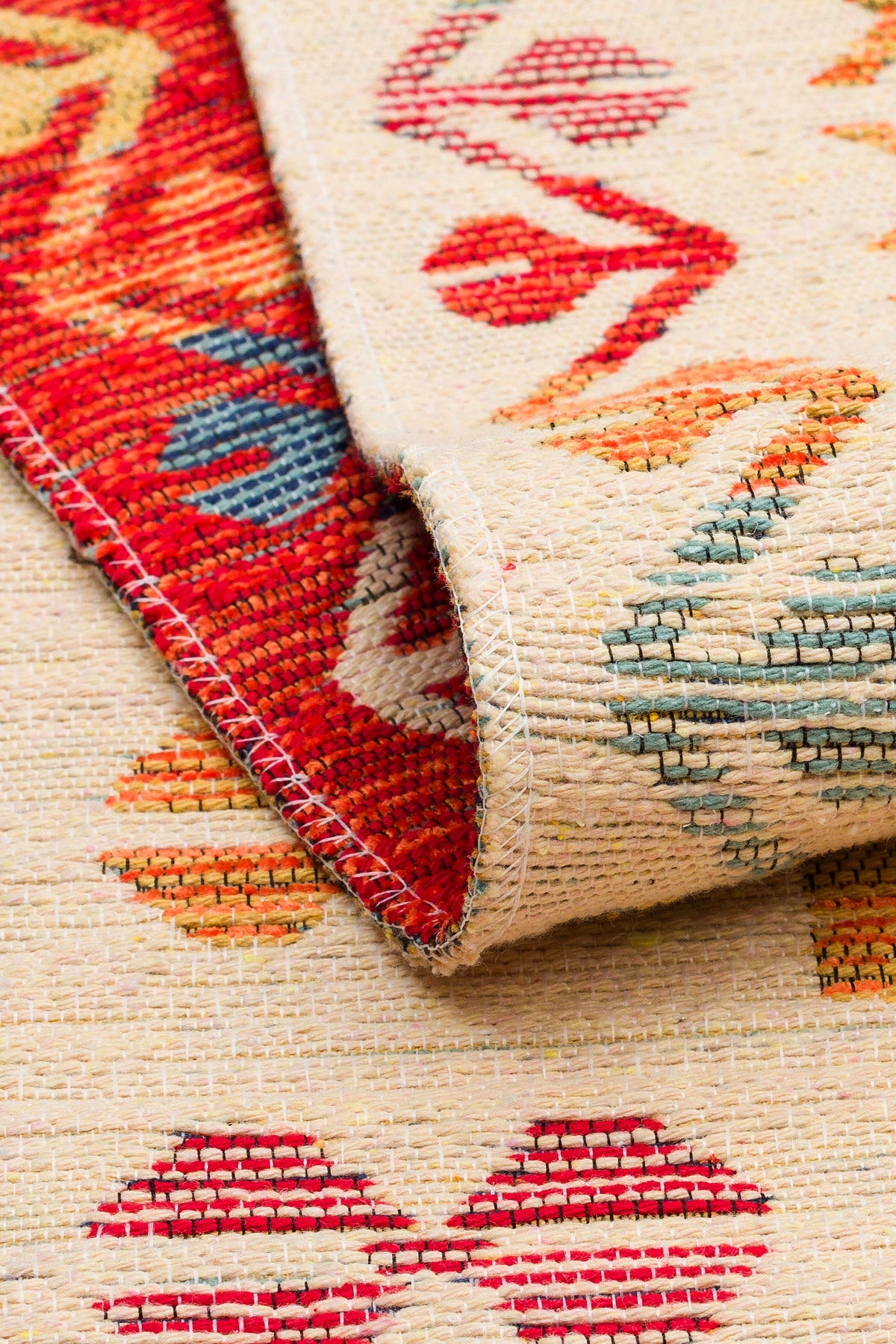 Reversible Multicolour Afghan Boho Kilim Rug