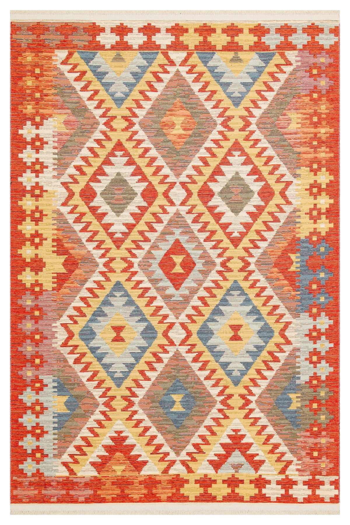 Reversible Multicolour Afghan Boho Kilim Rug