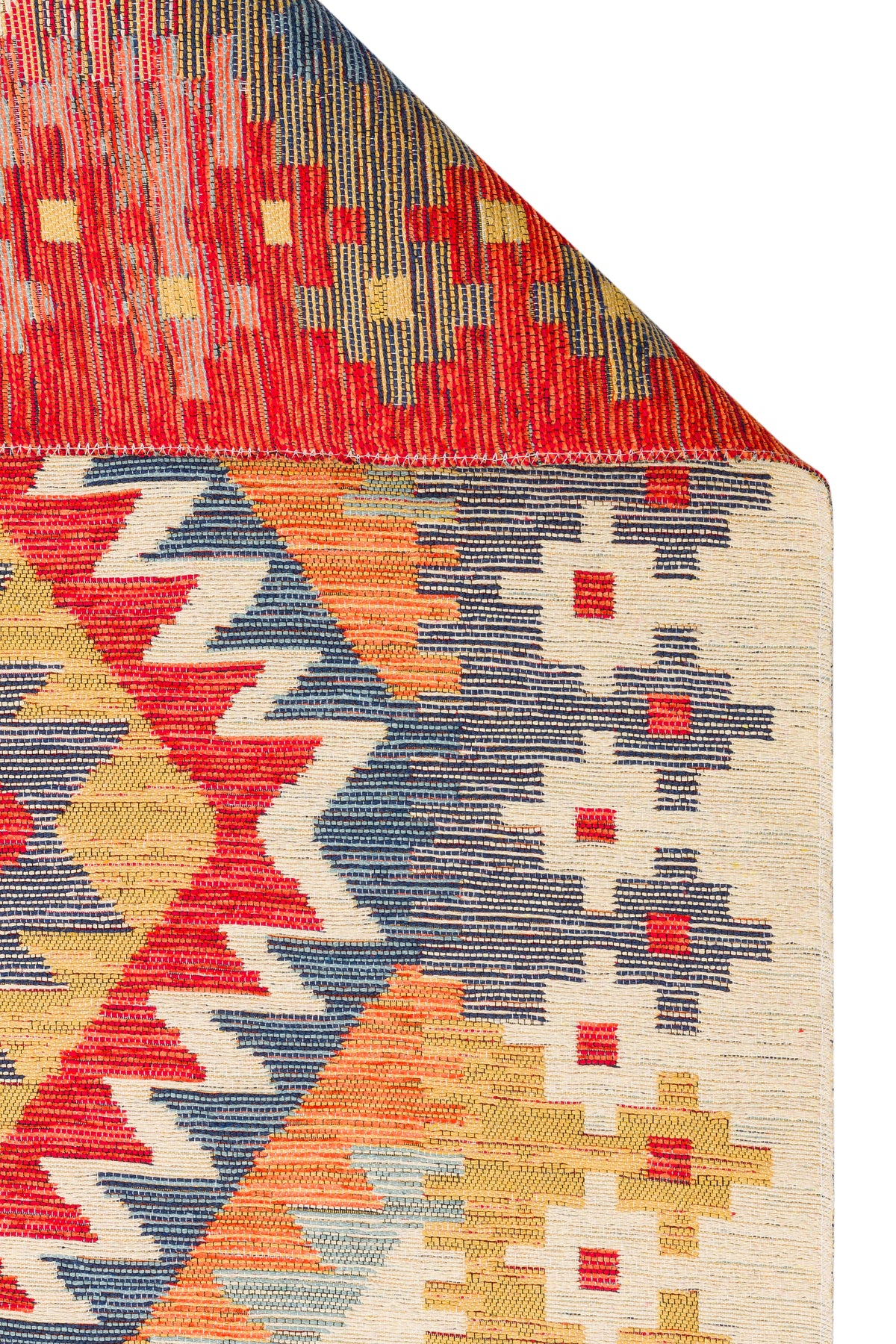 Reversible Multicolour Afghan Boho Kilim Rug
