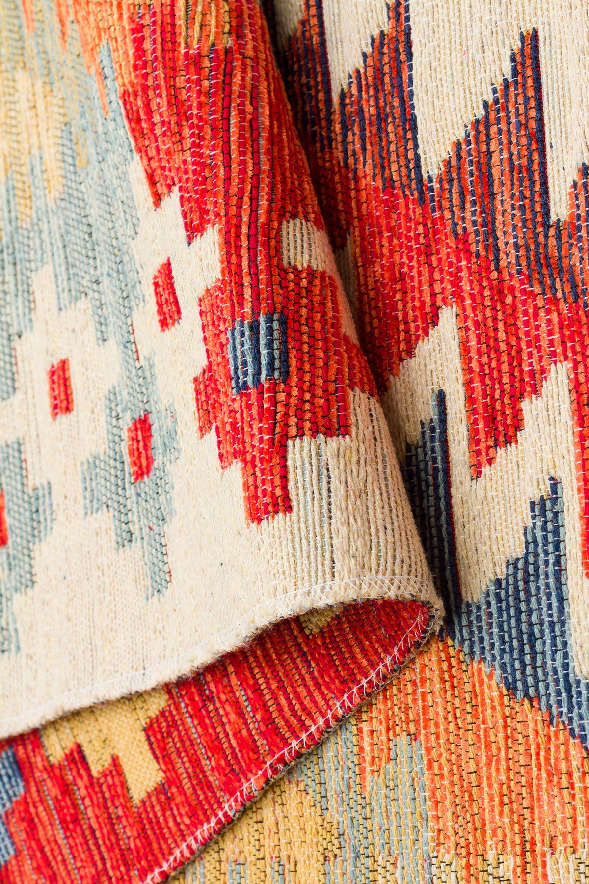 Reversible Multicolour Afghan Boho Kilim Rug
