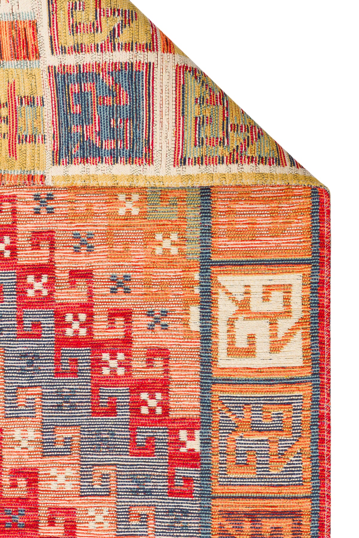 Reversible Multicolour Afghan Boho Kilim Rug