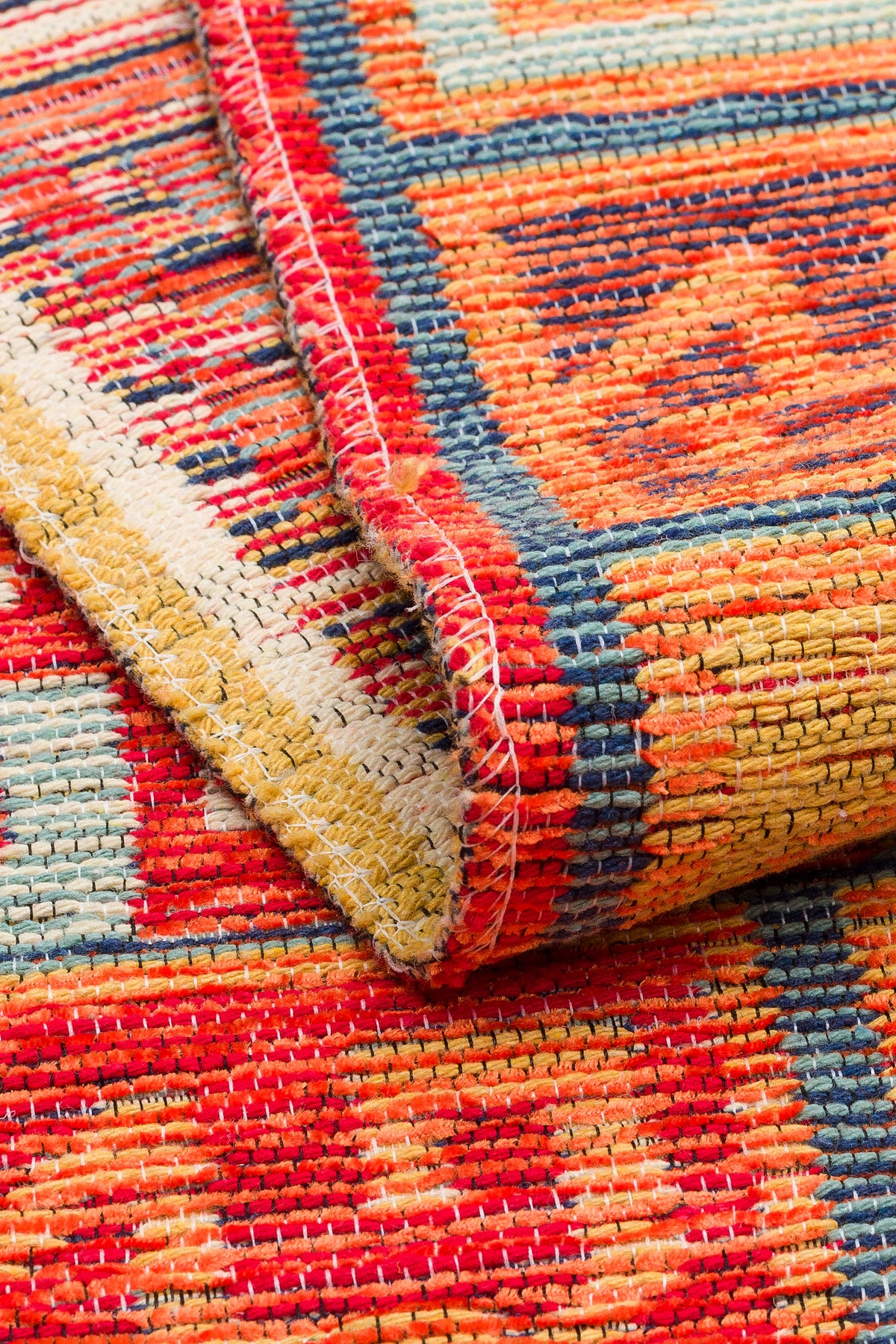Reversible Multicolour Afghan Boho Kilim Rug