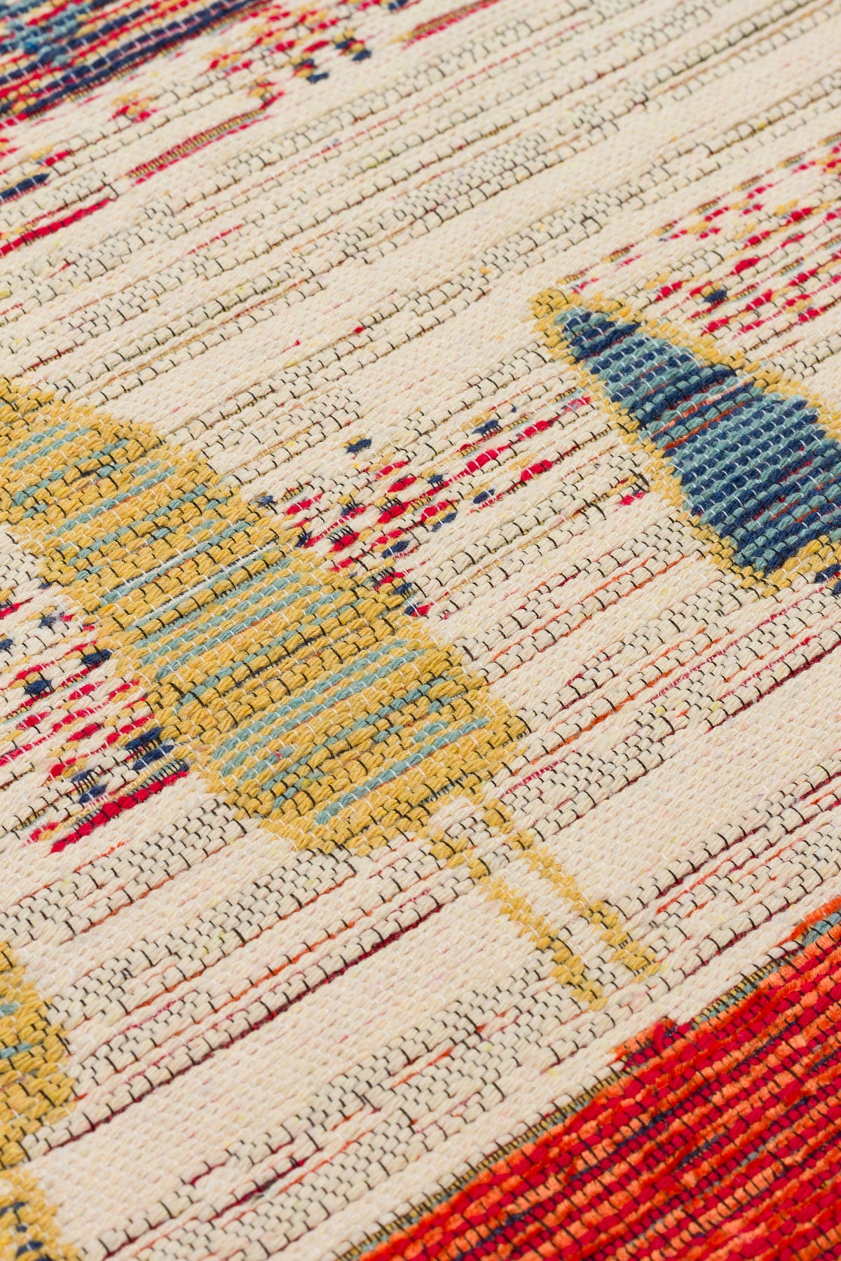 Reversible Multicolour Afghan Open Field Kilim Rug