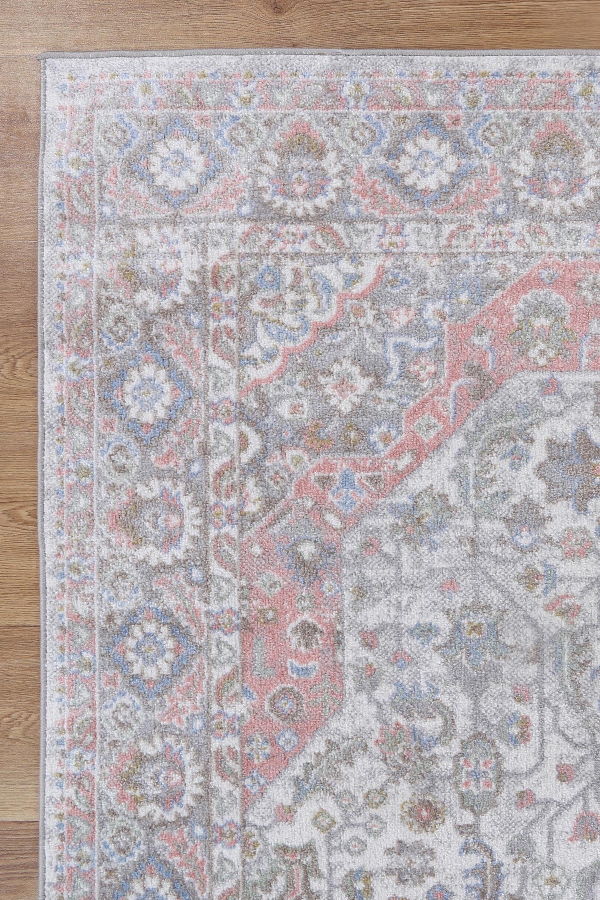 Oporto Bremen Blush &amp; BlueTraditional Soft Rug