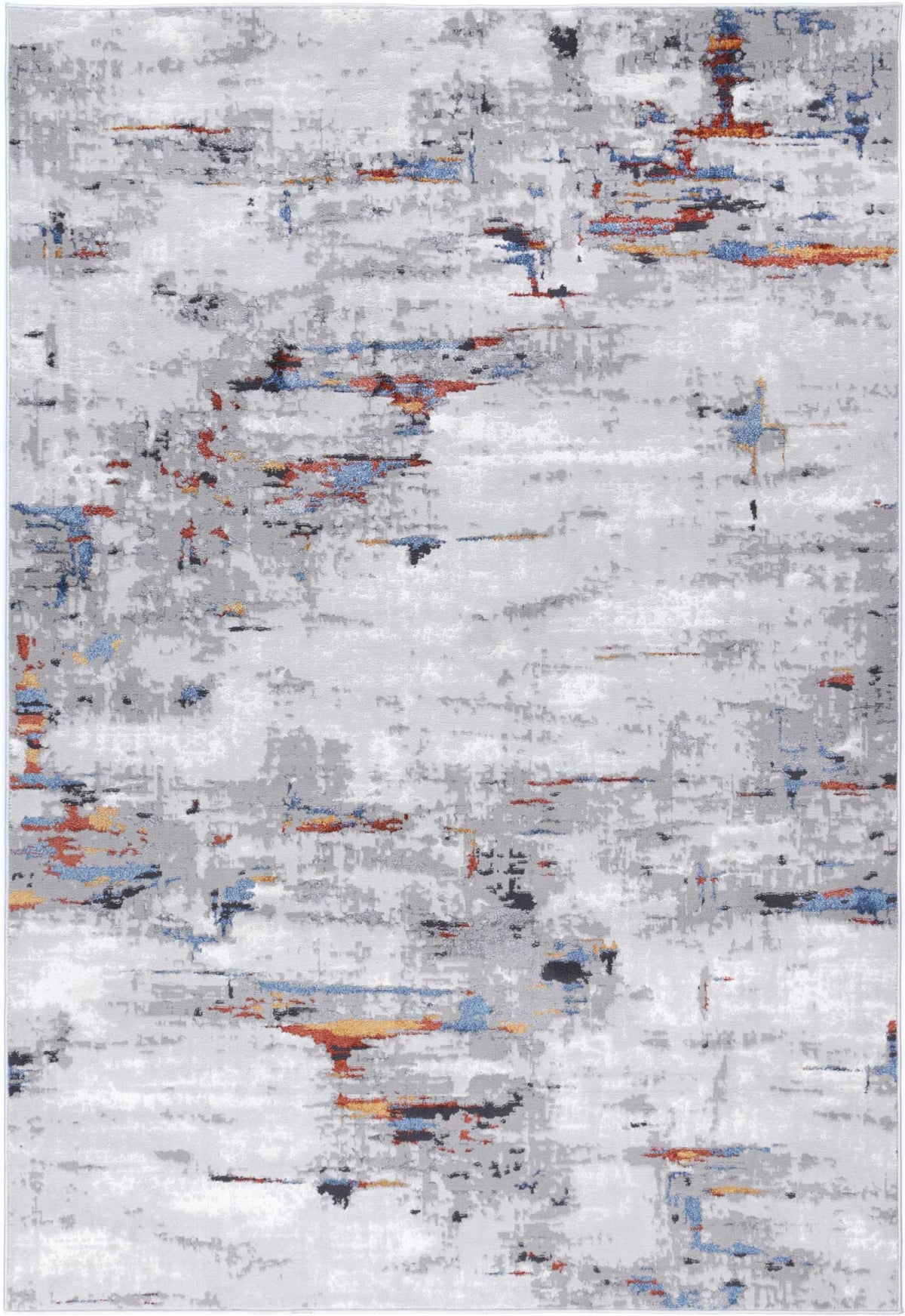 Porto Isla Blue &amp; Red Abstract Rug