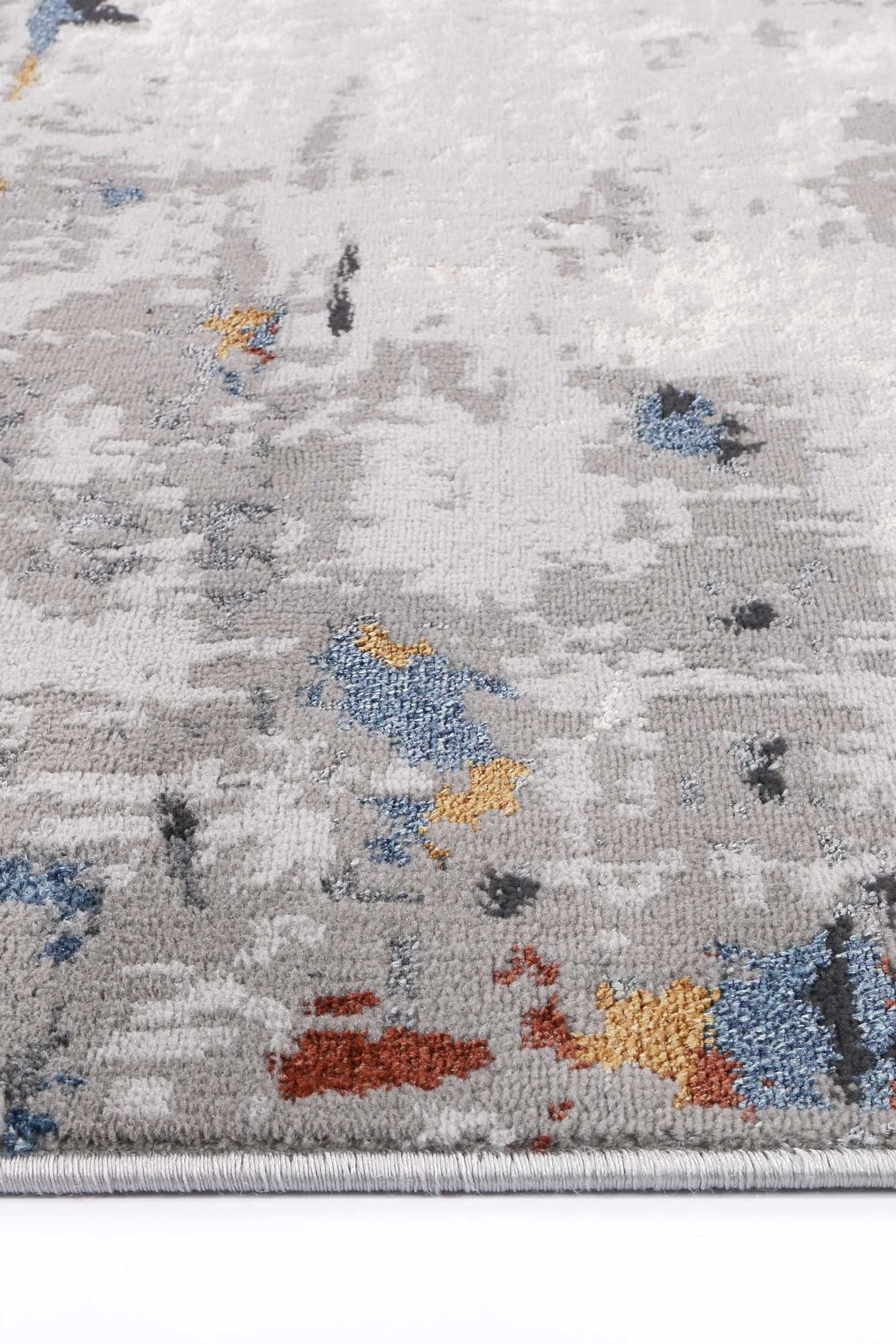 Porto Isla Blue &amp; Red Abstract Rug
