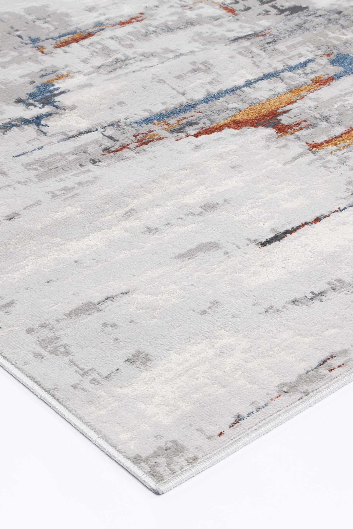 Porto Isla Blue &amp; Red Abstract Rug