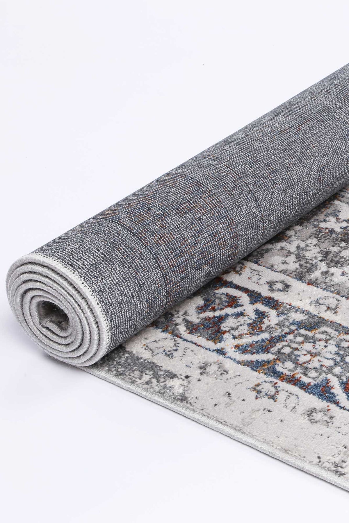Porto Camila Grey &amp; Blue Traditional Rug