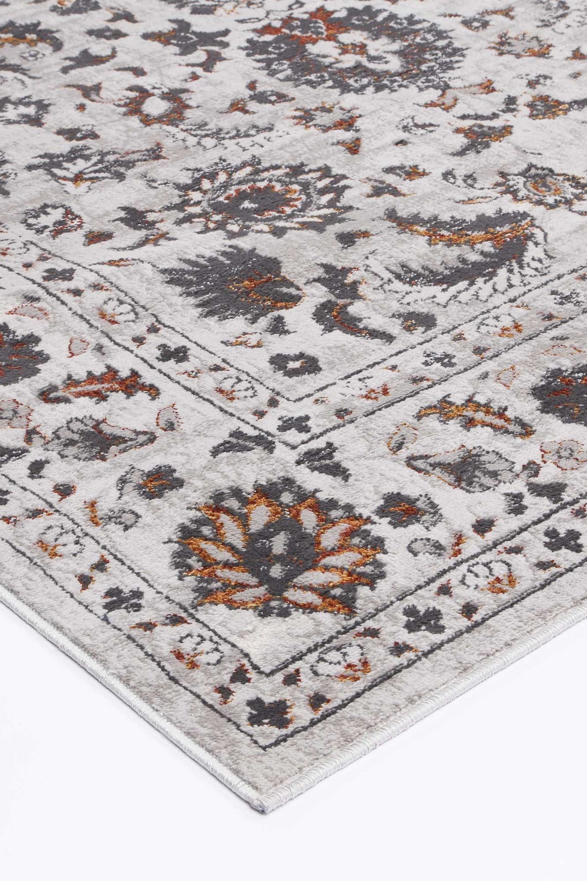Porto Edward Ivory &amp; Red Traditional Rug