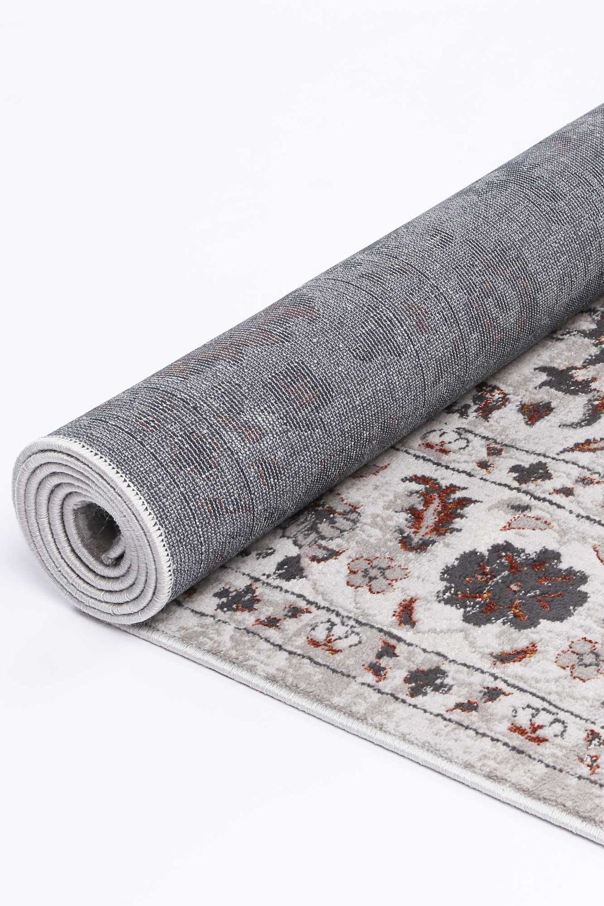 Porto Edward Ivory &amp; Red Traditional Rug