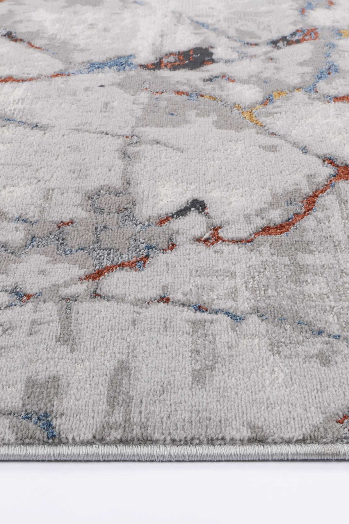 Porto Vincent Grey &amp; Multi Abstract Rug