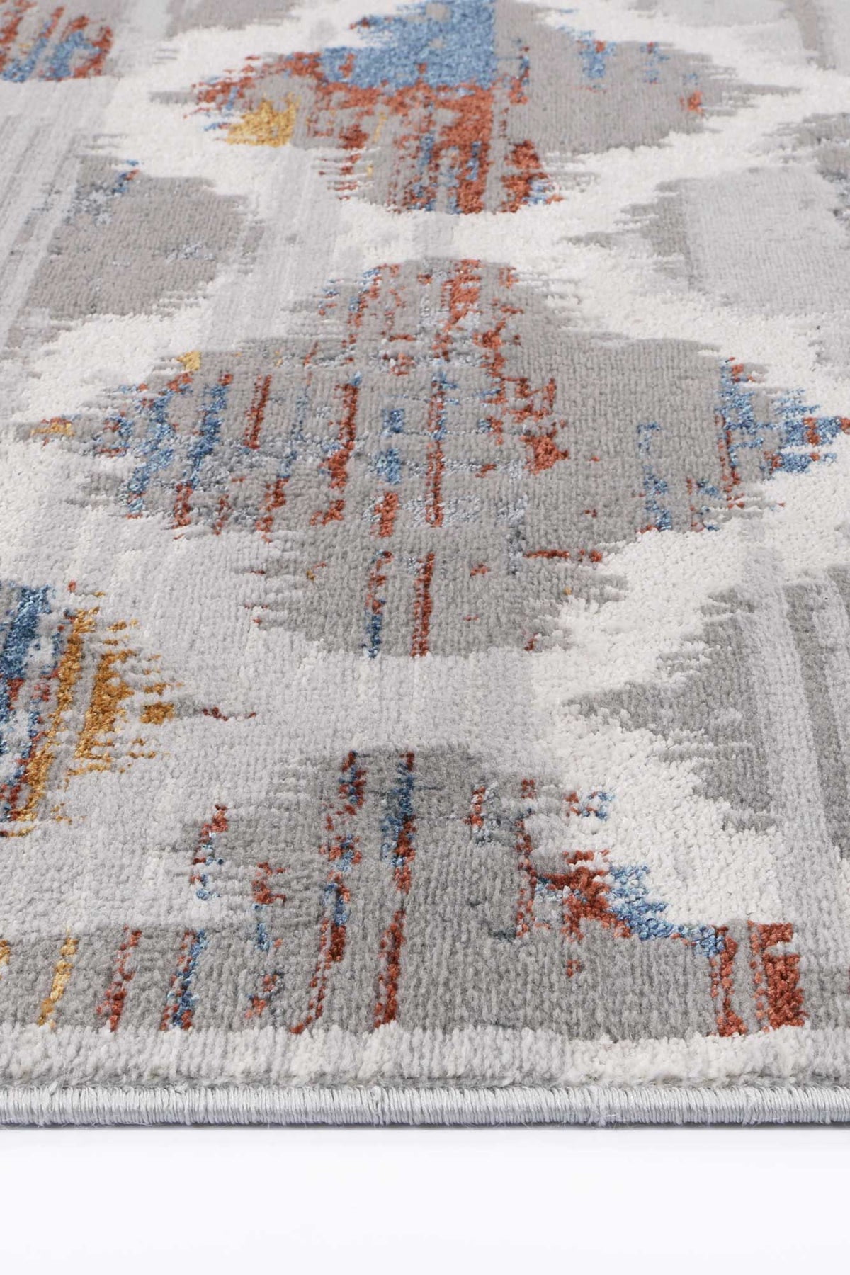 Porto Isabella Grey &amp; Multi Geometric Rug