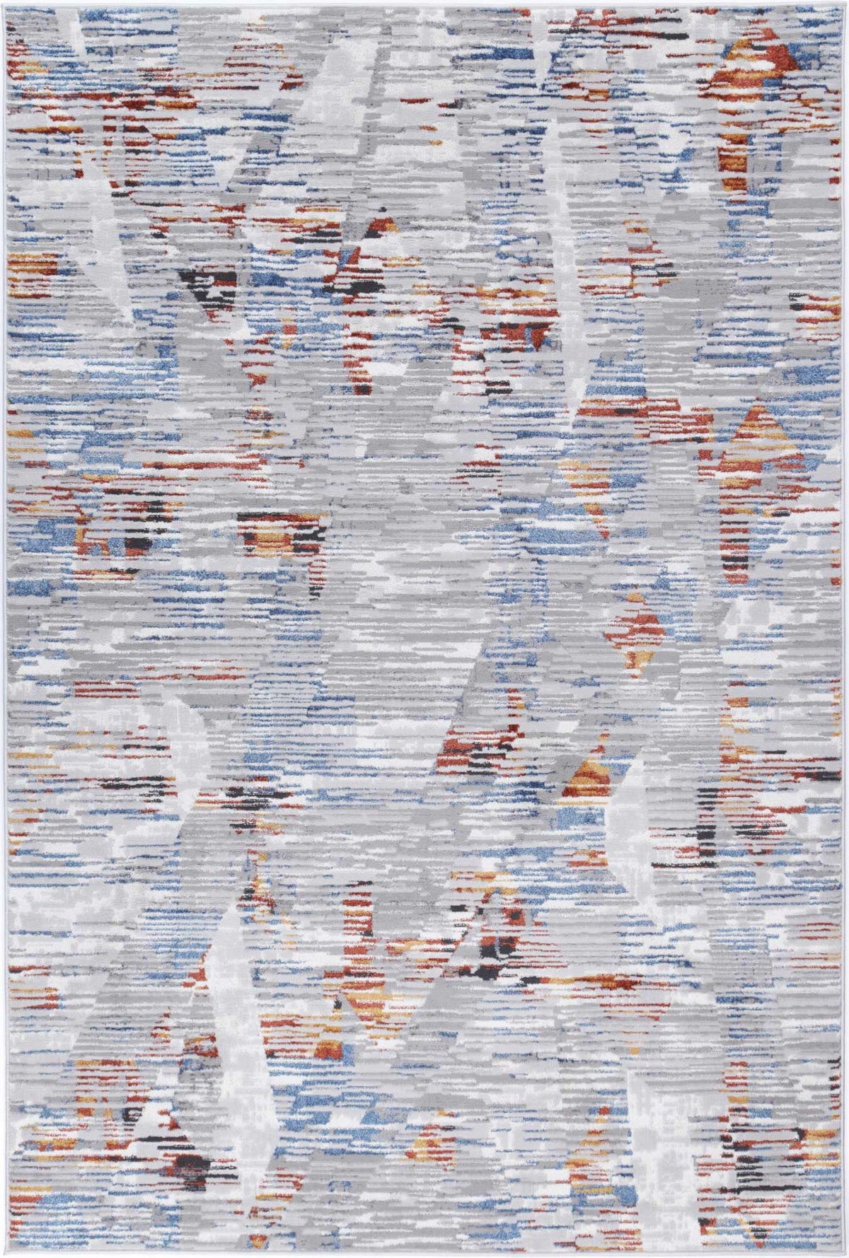 Porto Michael Grey &amp; Multi Abstract Rug