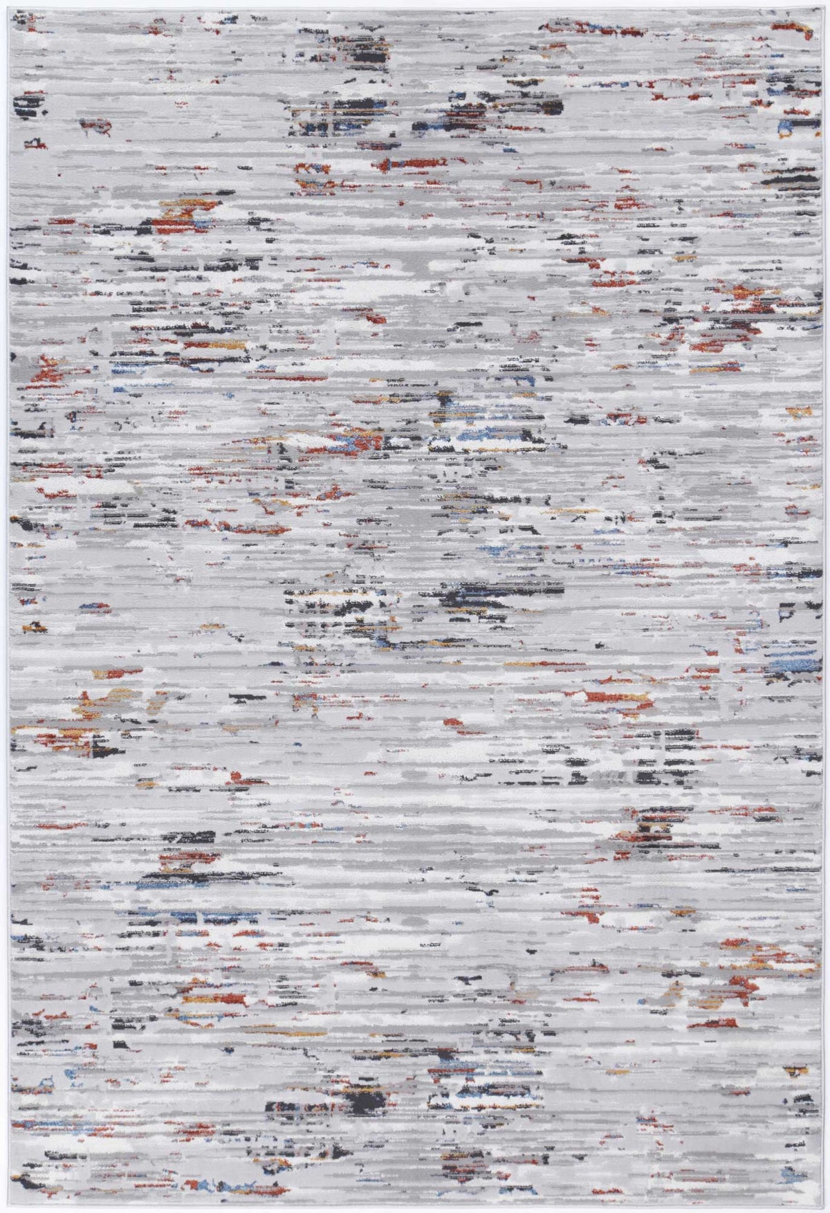 Porto Thomas Grey &amp; Multi Abstract Rug