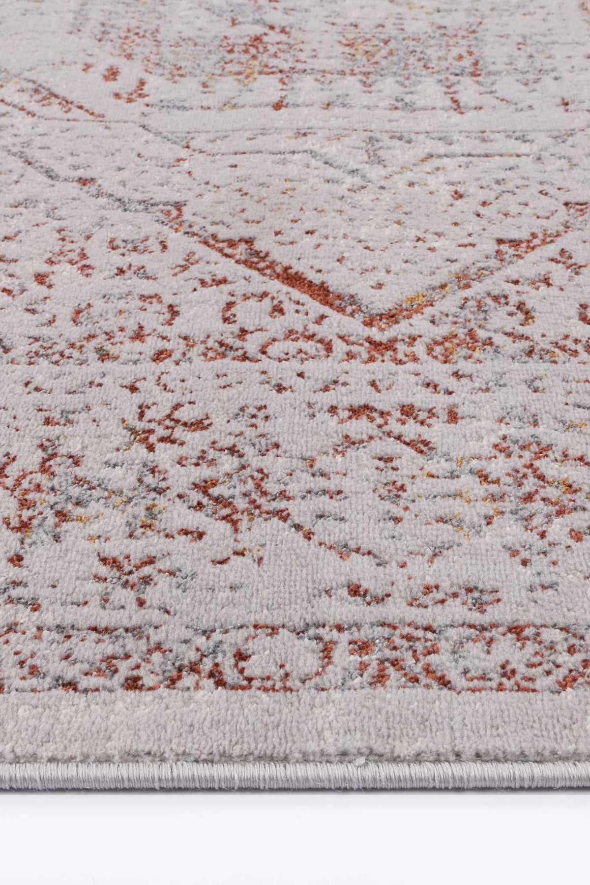 Porto Luna Cream &amp; Red Traditional Rug